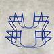 Metal magazine holder blue 80s postmodern vintage memphis