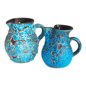2 french Cyclops pitchers 60s