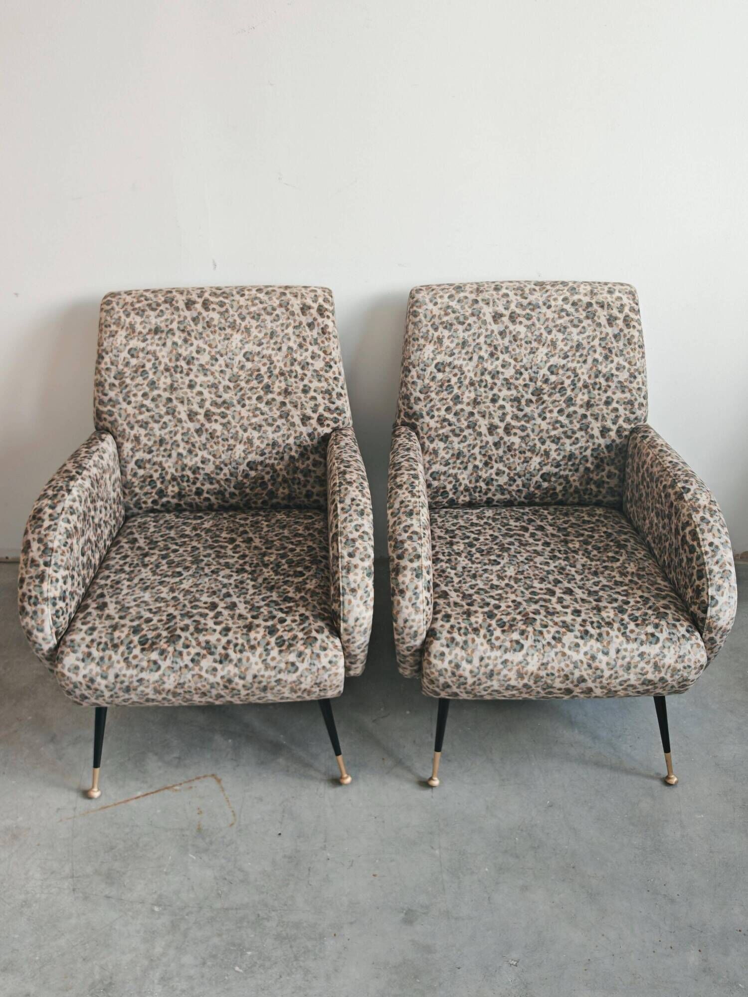 Pair of Mid Century Modern armchairs by Marco Zanuso from the 1950s.