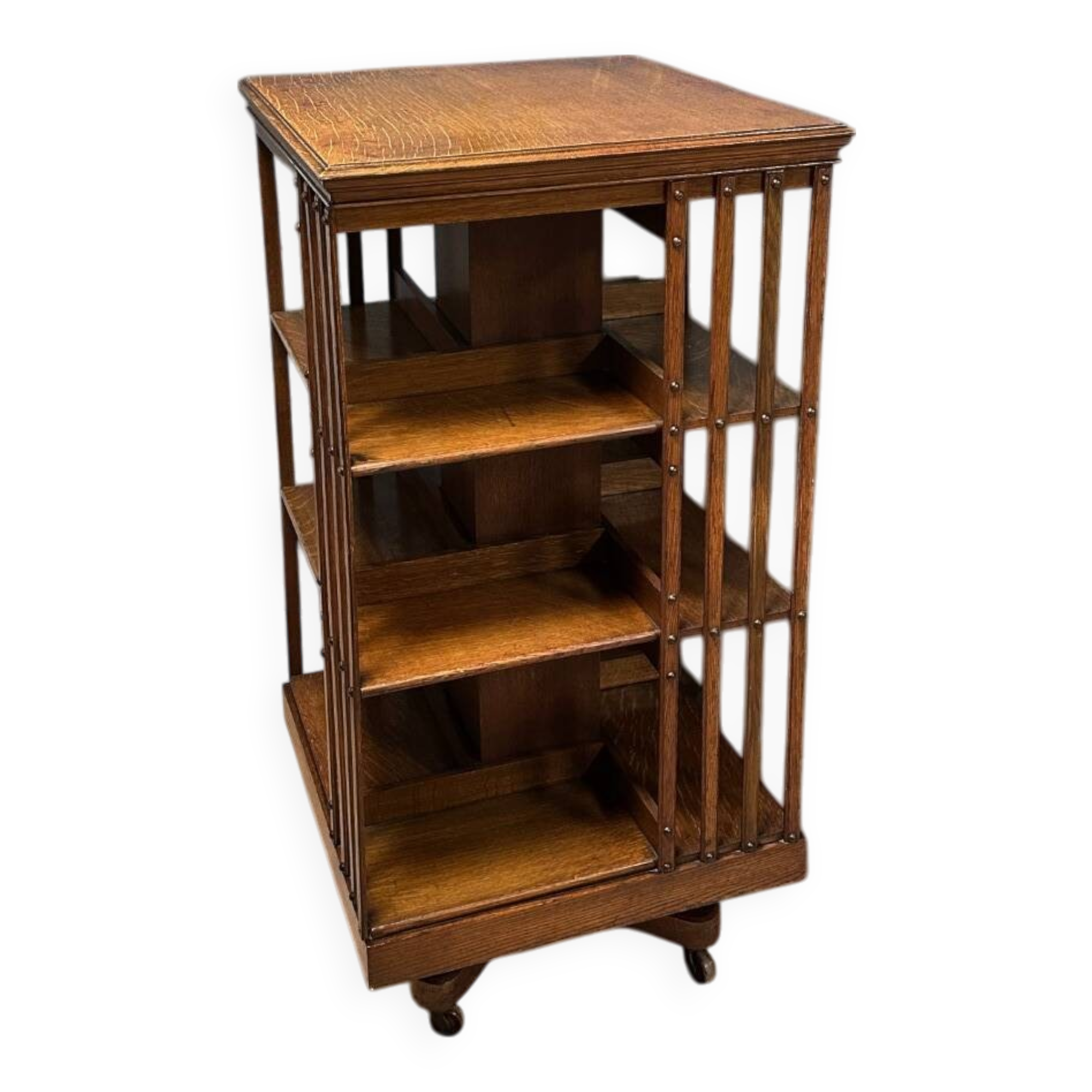 Large antique revolving bookcase