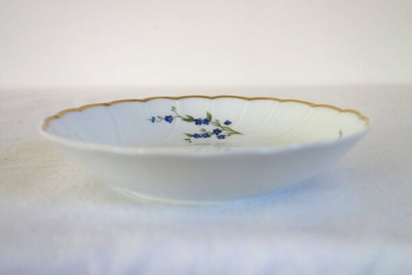 10 bols à fruits à dessert myosotis porcelaine Bernardaud Limoges