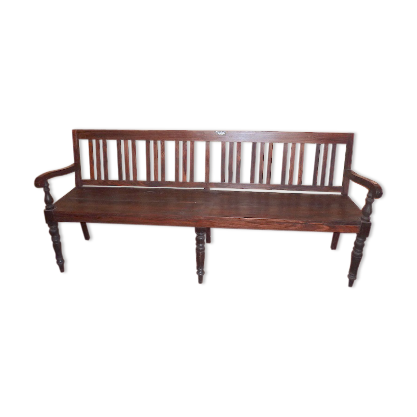 Colonial bench in rosewood