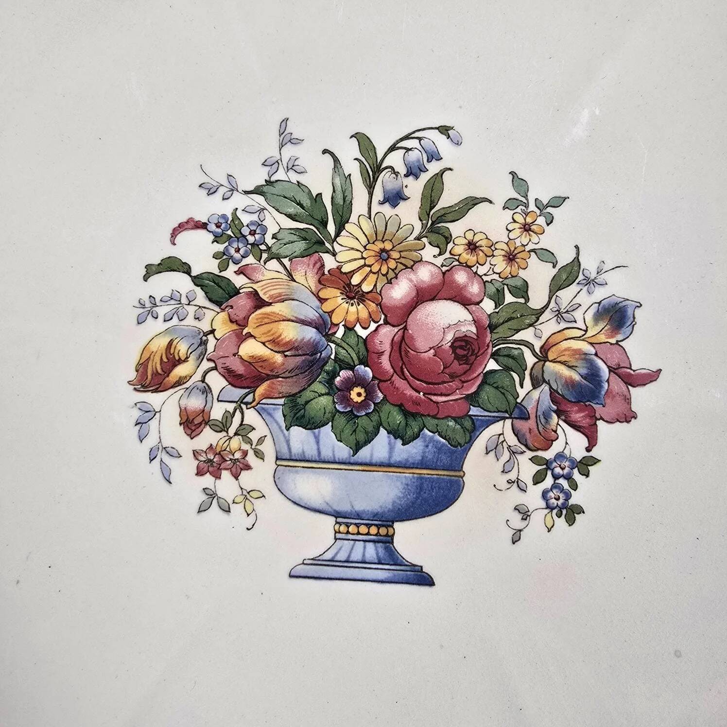 Antique compote dish Villeroy & Boch Mettlach Floralia 1577 – Saar Basin