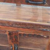 Old wooden display case