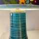 Wireless table lamp made of 1960s West German pottery ceramic.