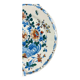 Set of 6 Gien flat plates with rooster and peony decoration, earthenware, 1875