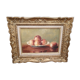 Still life painting with apples