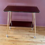 Vintage TV cabinet, 60s Formica server, gold-legged table.