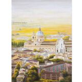 Painting of oil from Asís in Italia. Oleo de Asís.