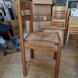 Pair of straw chairs