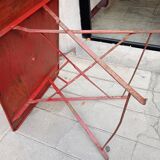 Old folding iron garden table.