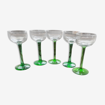 Set of 5 Alsatian glasses
