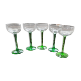 Set of 5 Alsatian glasses