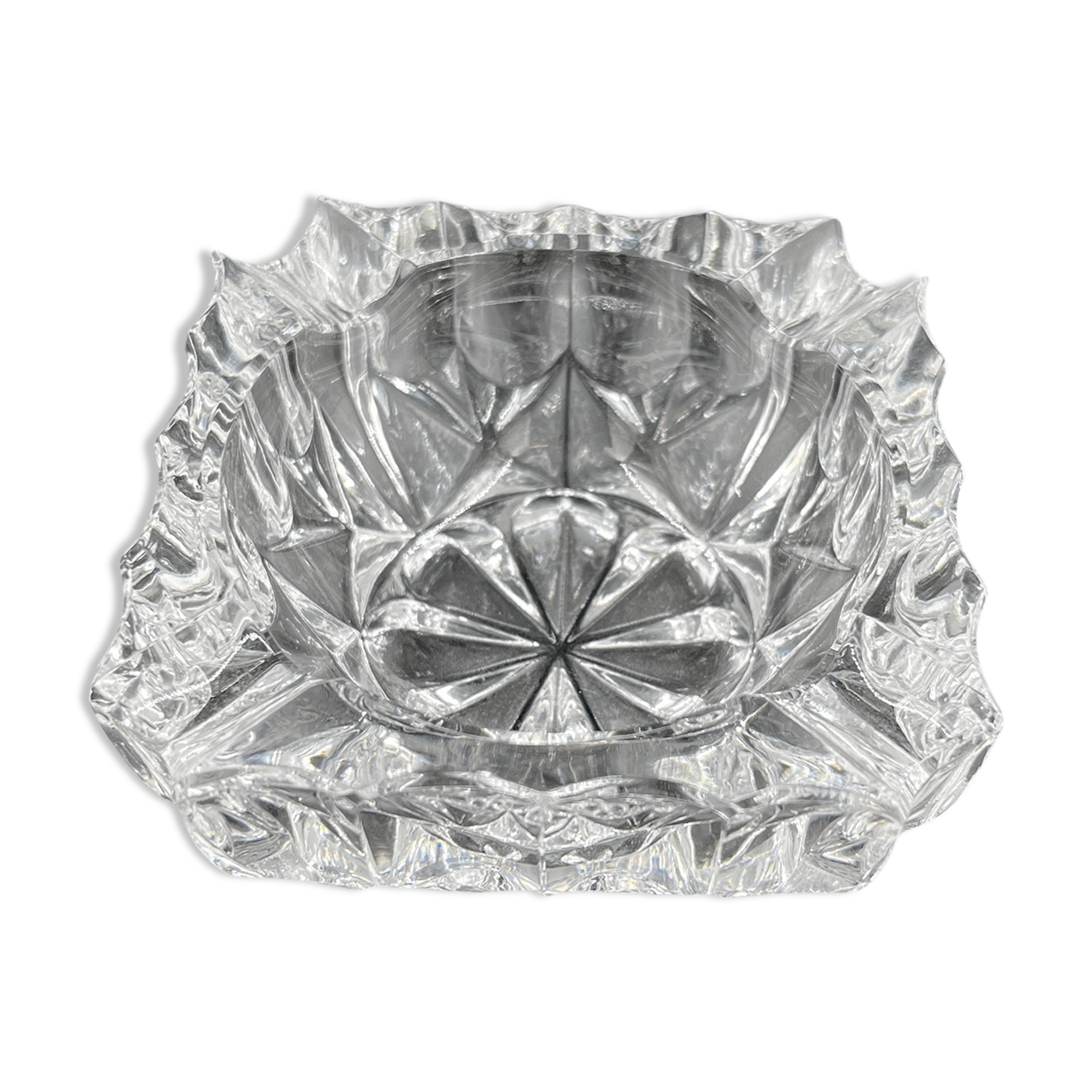 Square crystal ashtray