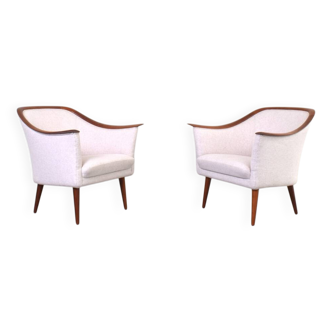 Fauteuils Mid-Century en Teck, Norvège, par Fredrik A. Kayser pour Vatne Lenesto
