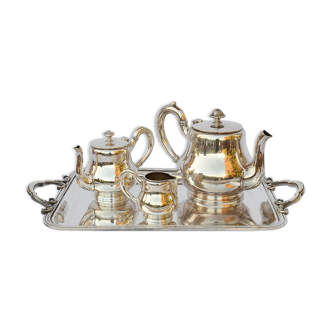 Tea and coffee set in silver metal ercuis