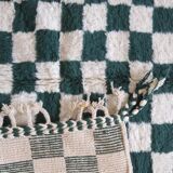 Tapis vert et blanc 250cmx150cm