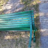 Green public bench
