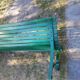 Green public bench