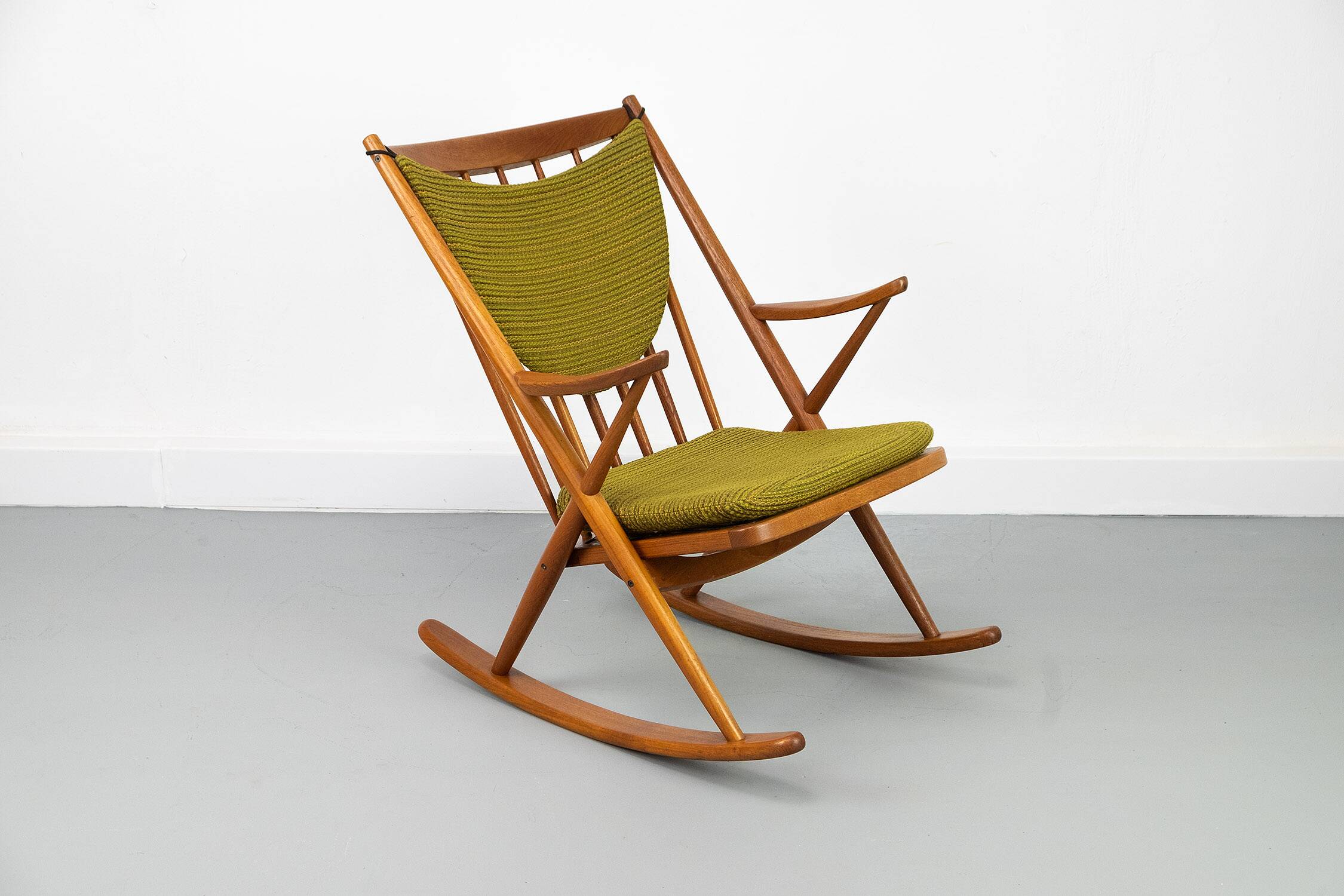 Midcentury Teak Rocking Chair by Frank Reenskaug for Bramin, 1960s