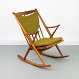 Midcentury Teak Rocking Chair by Frank Reenskaug for Bramin, 1960s