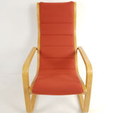 Yngve Ekström Scandinavian armchair orange terracotta wool