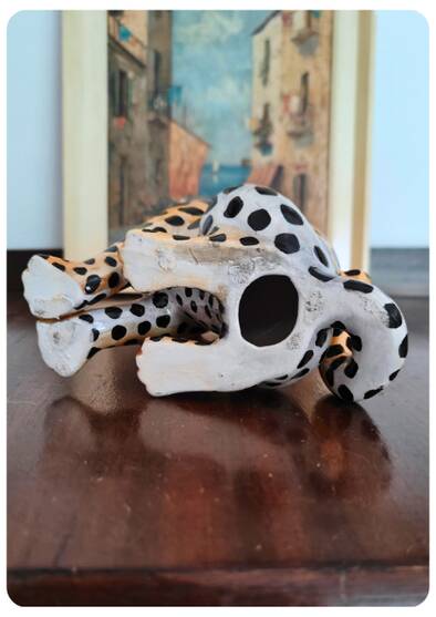 Léopard en céramique