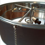 Table lamp chrome and leather 1970