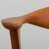 Fauteuil danois en teck massif Erik Kirkegaard années 1950