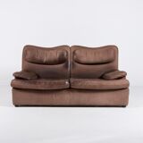 Vintage 2-seater sofa in aniline leather from the 1970s