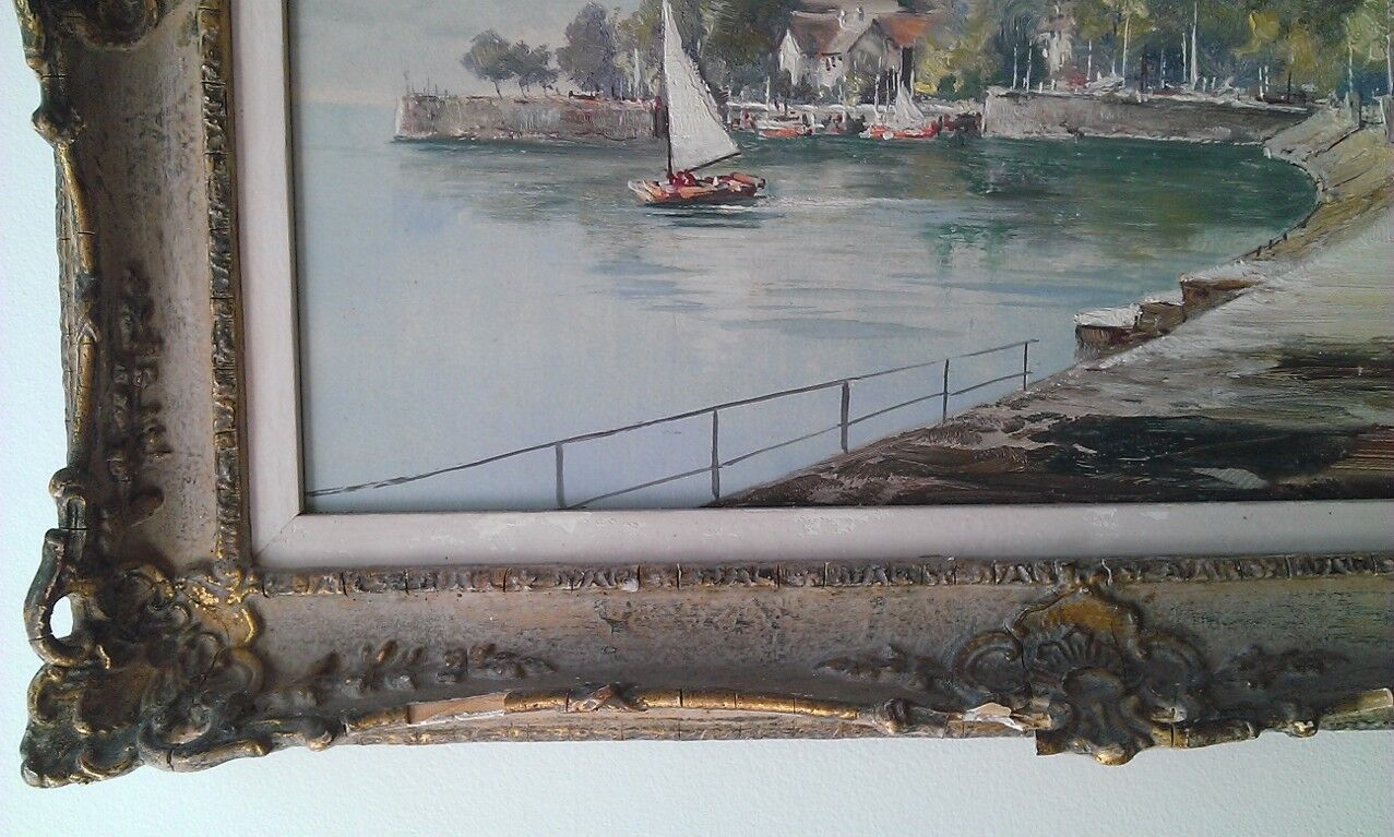 Oil on panel 30X40, lakeside walk