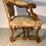 Louis XIII style walnut armchair