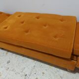Sofa, daybed art deco, orange velvet