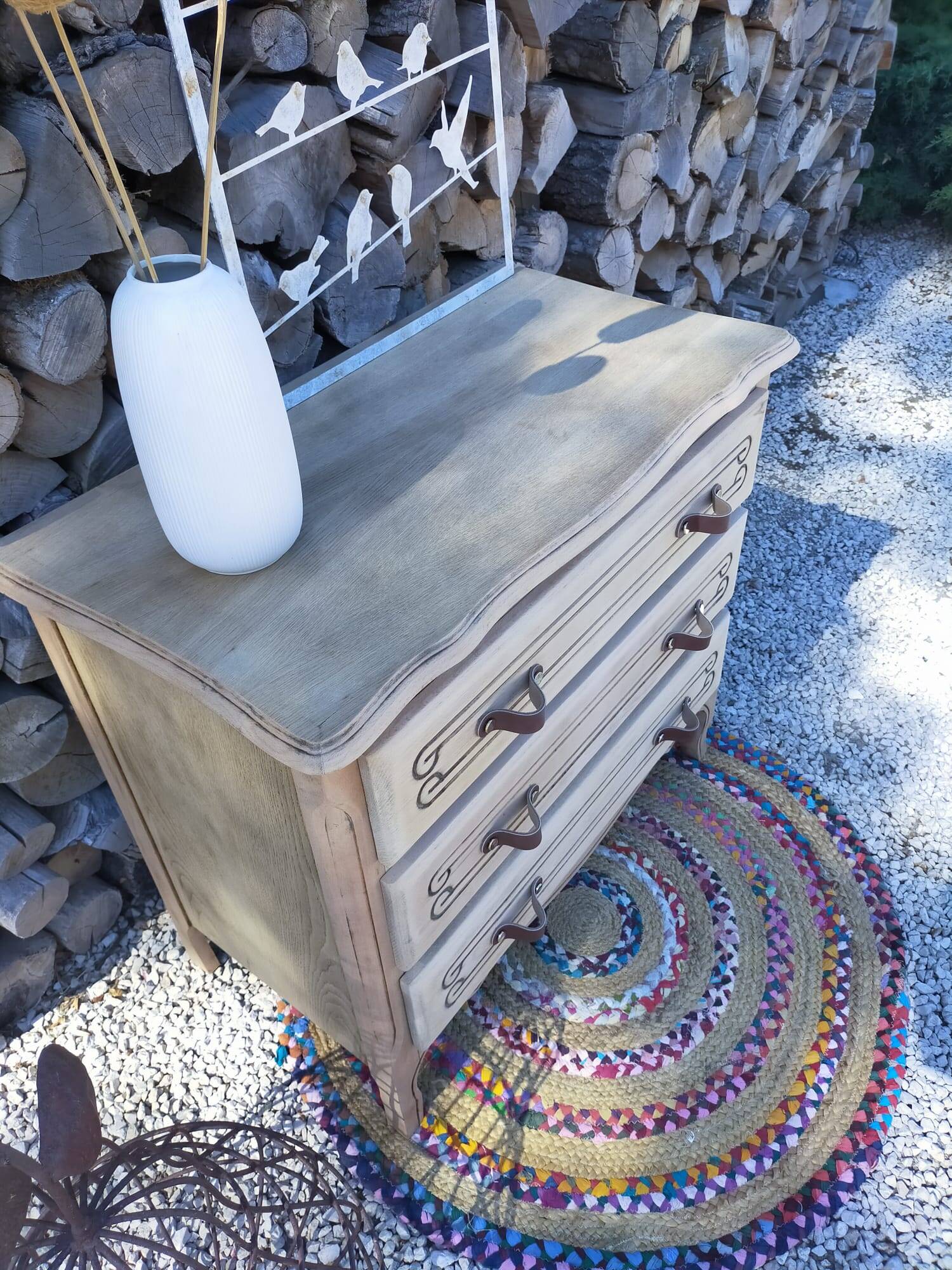 renovated wooden chest of drawers