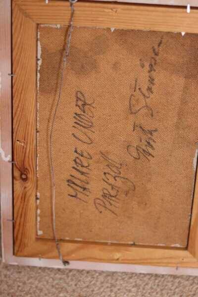 Original Swedish oil on panel – “Seated Figure” by Gösta Stawåsen – vintage & framed – 38 × 29 cm (15.0" × 11.4")