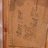 Original Swedish oil on panel – “Seated Figure” by Gösta Stawåsen – vintage & framed – 38 × 29 cm (15.0" × 11.4")