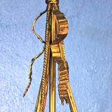 Bronze & glass pendant chandelier 1900s