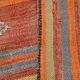5x7 Tile Red & Grey Kilim Rug, Handwoven Vintage Kilim Rug, 140x221Cm