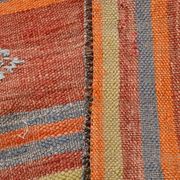 5x7 Tile Red & Grey Kilim Rug, Handwoven Vintage Kilim Rug, 140x221Cm