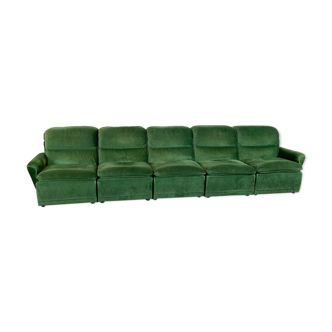 Vintage elemental sofa green velvet