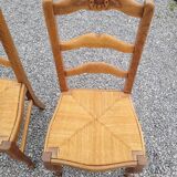 6 Louis XV style oak chairs