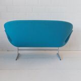 Blue arne jacobsen swan sofa canape fritz hansen light