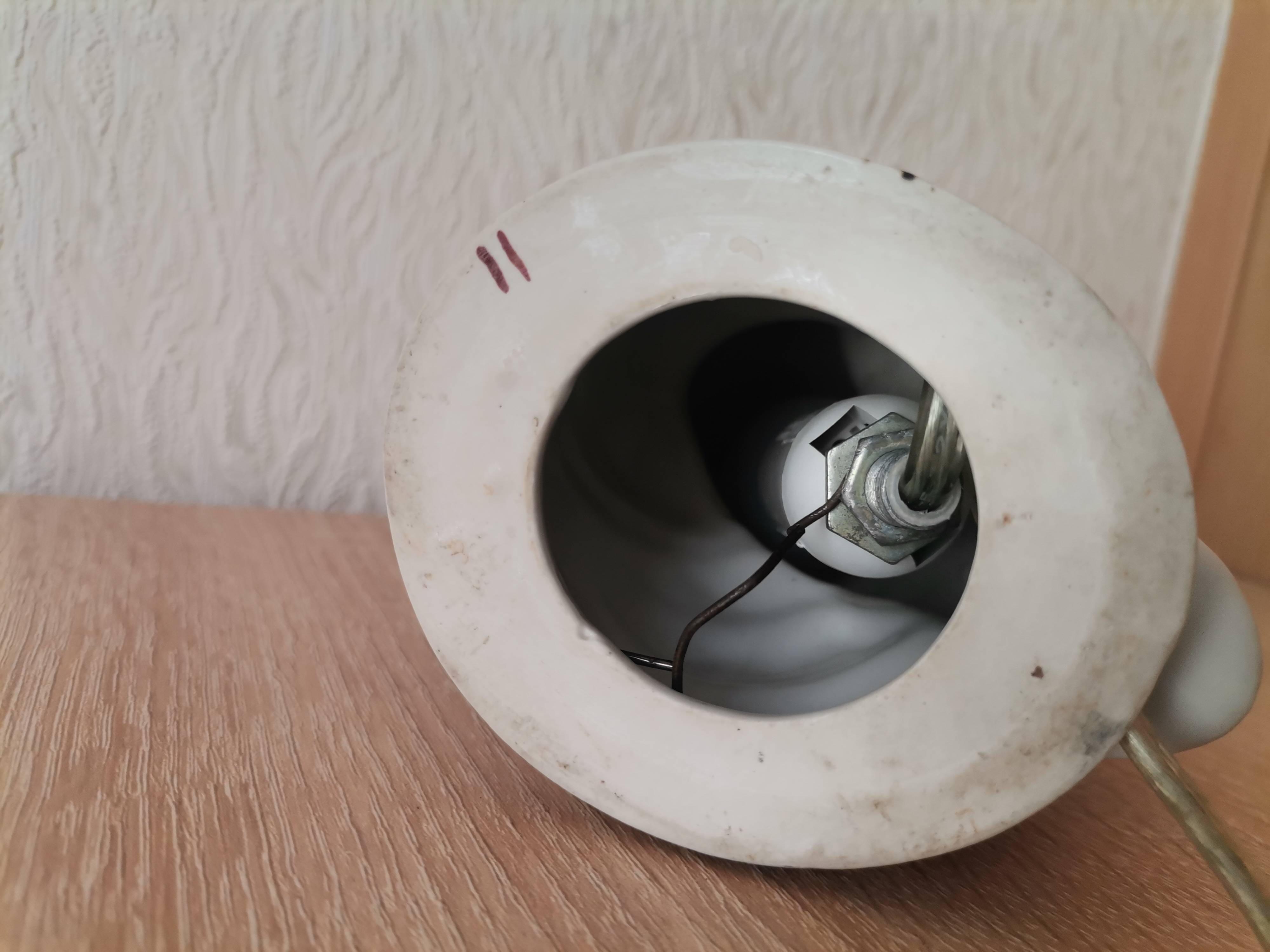 Vintage East Germal porcelain bird night light