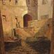 Vintage French art painting by Paul Emile Lecomte - oil on panel