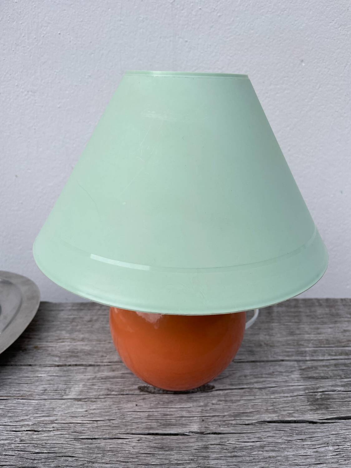 Two-tone ceramic bedside lamp 1980
