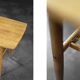 Cherry wood coffee table with shelf Vintage Mid-Century Modern Scandinavian