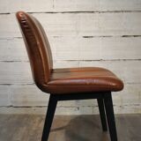 Office chair leather & wood 1960