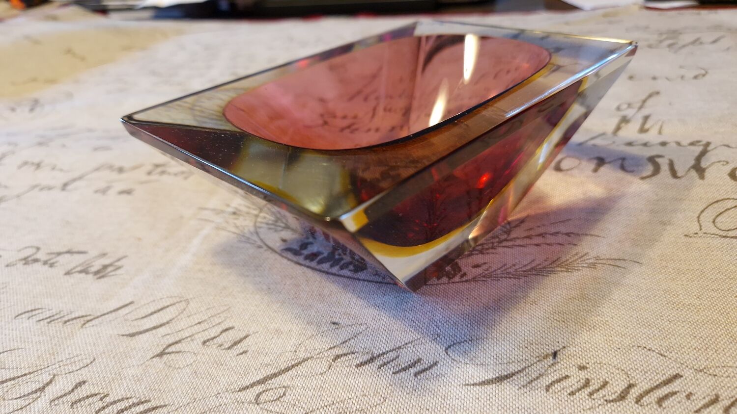 Sommerso pocket tray from Murano