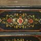 Antique Swedish commode hand-painted, two drawers out of three.