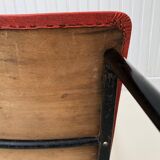 Red metal chairs from the 60s